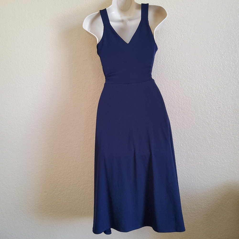 41 Hawthorn Navy Blue Faux Wrap Dress Size M NWT - Picture 11 of 11